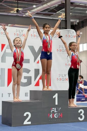 Girls on the podium